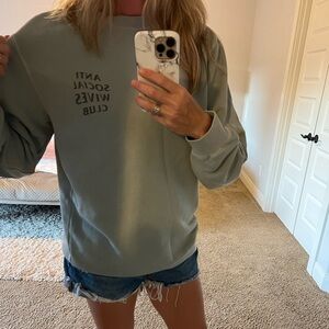 Women’s AntiSocial Wives Club pullover, size L
